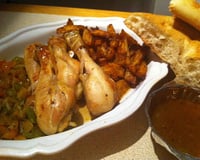 Poulet et ses accompagnements