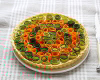 Tarte fleurs de courgettes et carottes