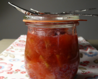 Compote rhubarbe / framboises