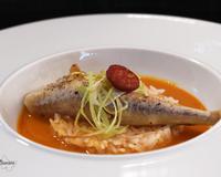 Poisson et sa sauce terre et mer.