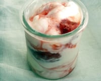 Glace au chèvre et à la fraise sans sorbetière