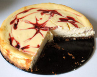 Cheesecake chocolat blanc et framboises