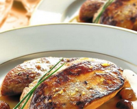Foie gras de canard poêlé aux raisins