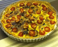 Quiche aux courgettes et aux tomates cerises