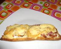 Demi baguette avec lardons et Fourme d'Ambert