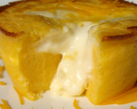 Moelleux au potiron, cœur coulant de béchamel