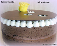 Croquant noisettes et mousse au deux chocolats 