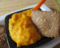 Tartinade potimarron-cajou et crackers à la farine de châtaigne