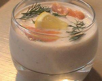 Verrines panna cotta de saumon fumé et aneth