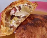 Feuilletés artichauts, ricotta, lardons