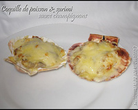 Coquilles farcies au surimi & poisson