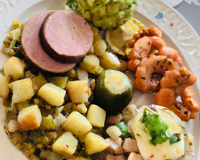 Choucroute au pistou & tartare de poisson