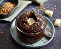 Brownie healthy express coeur coulant au chocolat blanc