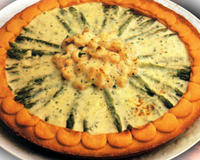 Tarte d'asperges aux crevettes