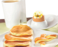 Blinis au comté, œufs à la coque maison