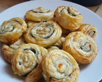 Roulés feuilletés au saumon fumé