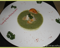 Crème de laitue et Saint-Jacques