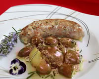 Andouillette au vin blanc sauce moutarde à l'ancienne