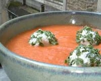 Gaspacho onctueux au chèvre