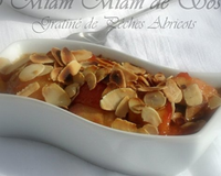 Gratin pêches-abricots au basilic et aux amandes