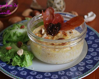 Soufflés au chèvre, au bacon et aux tomates confites...