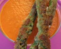 Asperges panées au parmesan