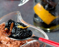Mousse au chocolat et confit d'olives noires d'Espagne