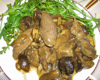 Aiguillettes de canard au cèpes