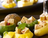Les cubes de Foie Gras en mini légumes