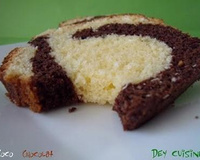 Cake marbré coco et chocolat