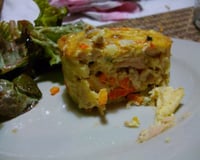 Flans de légumes au thon et au comté