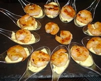 Gambas sauce mayonnaise au curry maison