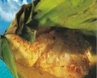Une jolie façon d'utiliser la feuille de bananier, si peu connue dans la cuisine française.