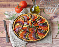 Tarte salée façon tian de légumes