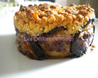 Charlotte d'aubergines et son crumble au parmesan