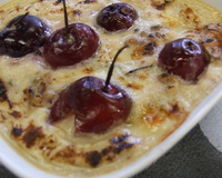 Clafoutis Roquefort Papillon, cerises et noix