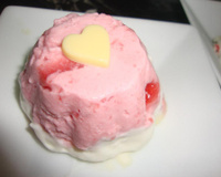 Mini bavarois chocolat blanc fraise mascarpone