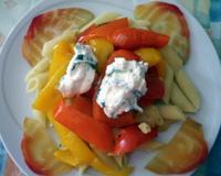 La douceur des poivrons accompagne ce plat de pâte à merveille, la légèreté du plat en fait un compagnon de l'été