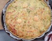Flamiche aux poireaux et chèvre