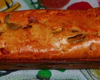 Cake figues, jambon de parme croustillant, échalotes confites