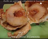 Une pomme confite avec son cœur farci à la crème caramel au beurre salé, tout simplement délicieux.