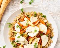 Un repas végétarien, complet et plein de saveurs.