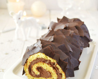 Bûche chocolat noir aux zestes d'orange