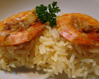 Crevettes flambées au rhum
