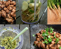 Wok de porc aux racines de coriandre