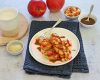 Pain perdu aux pommes et caramel au beurre salé