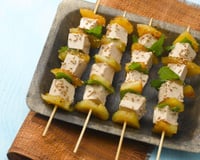 Brochettes d'ananas caramélisé au Fleuron de Canard