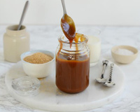 Caramel au beurre salé veggie et ses beignets de pomme sans friture