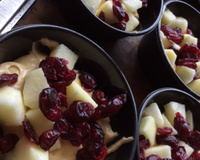 Moelleux à l'épeautre, aux pommes et cranberries