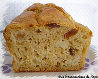 Cake fondant pommes, cannelle et rhum-raisins